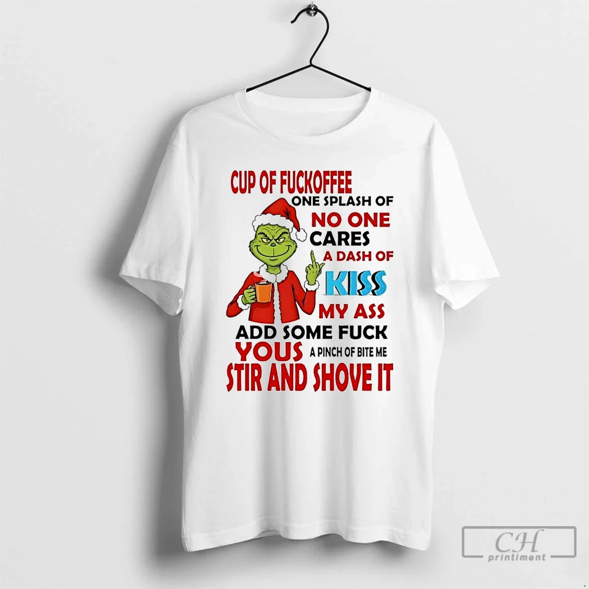 Grinch Cup Fuckoffee No One Cares Your Stir Shove T-Shirts, Hoodie, Sweatshirt - T-Shirt, Sweatshirt, Hoodie
