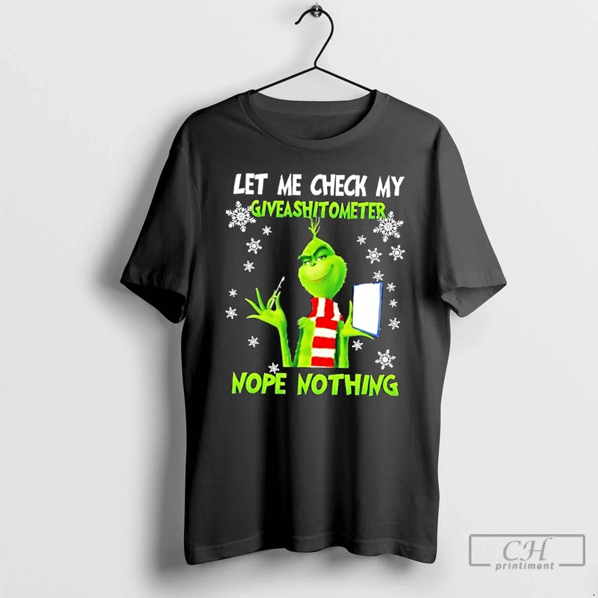 Grinch Let Me Check My Giveashitometer Nope Nothing T-Shirts, Hoodie, Sweatshirt - T-Shirt, Sweatshirt, Hoodie