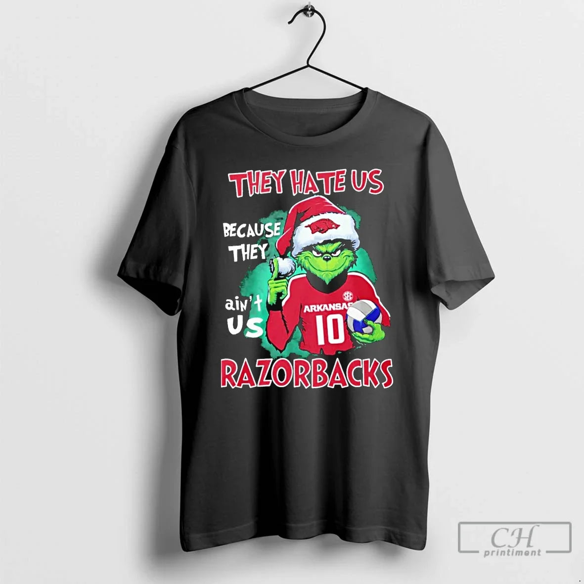 Grinch They Hate Us Because They Aint Us Arkansas Razorbacks T-Shirts, Hoodie, Sweatshirt - T-Shirt, Sweatshirt, Hoodie