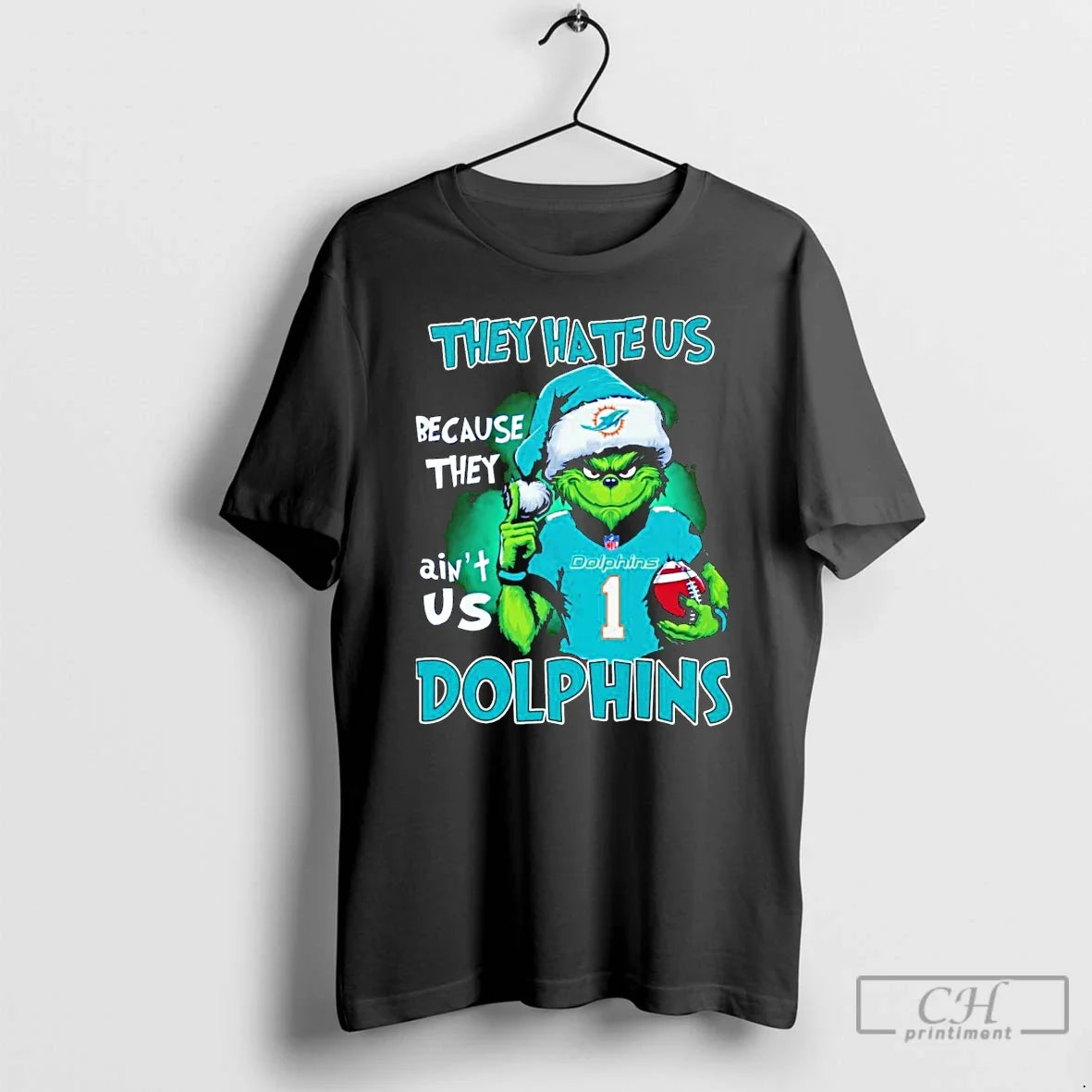 Grinch They Hate Us Because They Aint Us Miami Dolphins T-Shirts, Hoodie, Sweatshirt - T-Shirt, Sweatshirt, Hoodie