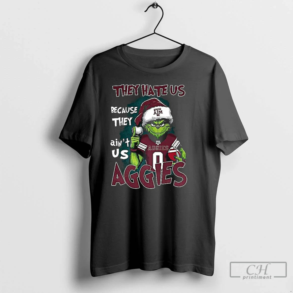 Grinch They Hate Us Because They Aint Us Texas Am Aggies Football Fans T-Shirts, Hoodie, Sweatshirt - T-Shirt, Sweatshirt, Hoodie
