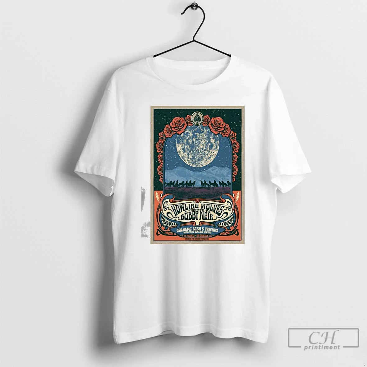 Howling Wolves Bobby Weir San Francisco Ca 1 17 2026 T-Shirts, Hoodie, Sweatshirt - T-Shirt, Sweatshirt, Hoodie