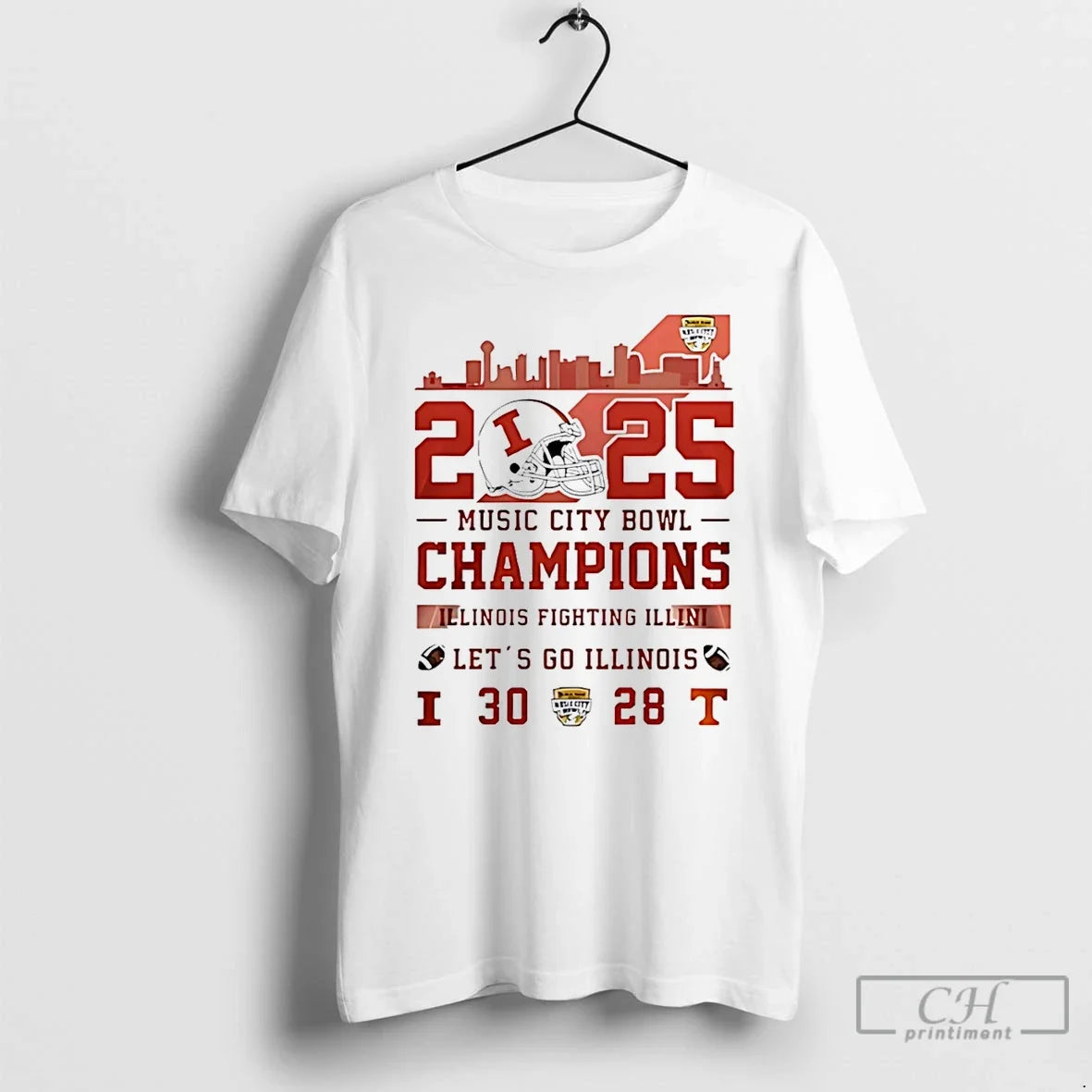 Illinois Football 2025 Music City Bowl Champions Lets Go Illinois T-Shirts, Hoodie, Sweatshirt - T-Shirt, Sweatshirt, Hoodie
