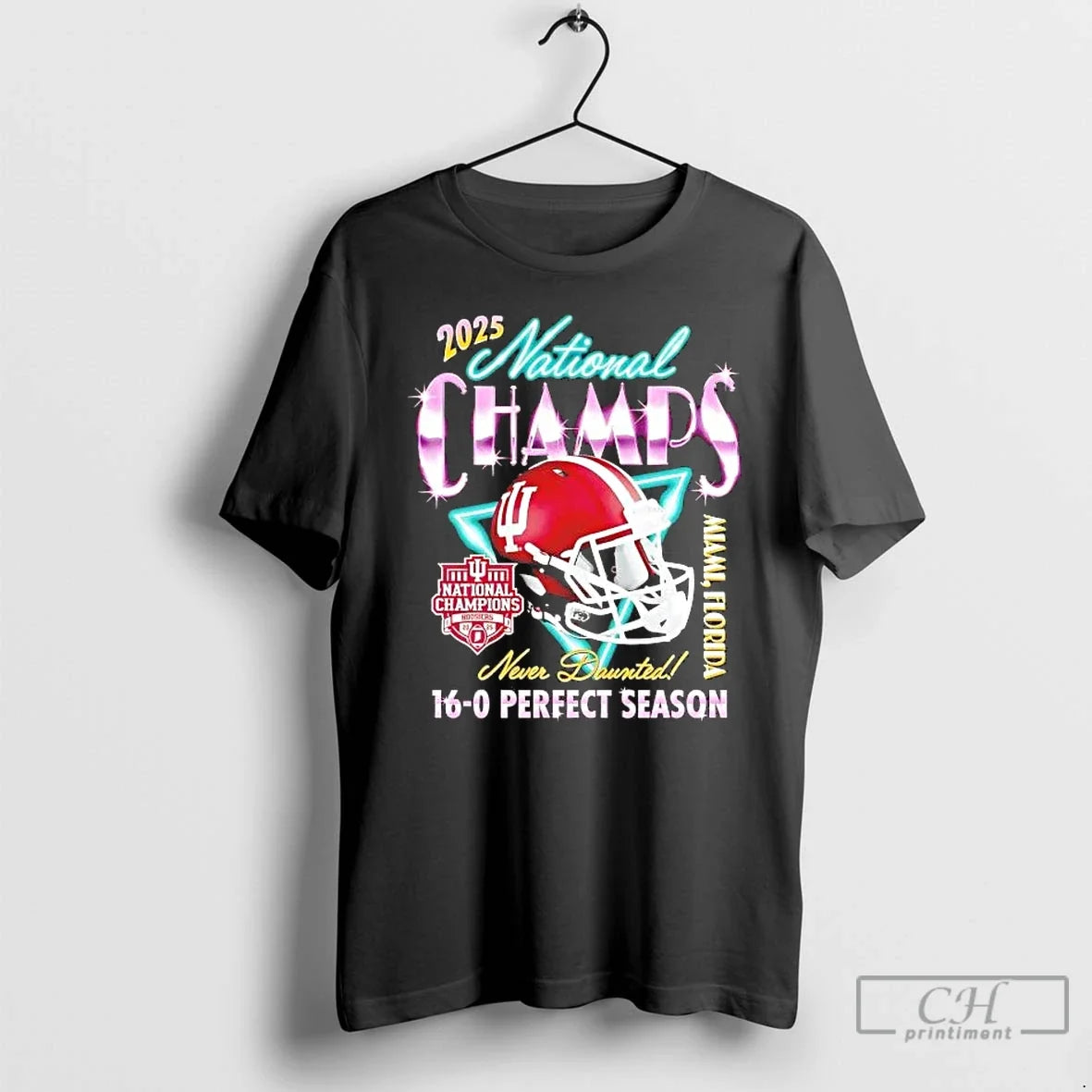 Indiana Football 2025 National Champs Helmet 16 0 Perfect Season T-Shirts, Hoodie, Sweatshirt - T-Shirt, Sweatshirt, Hoodie