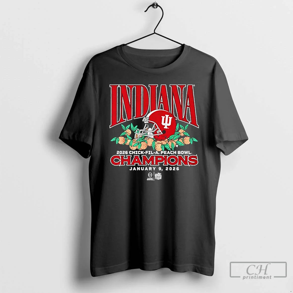 Indiana Football 2026 Cfp Peach Bowl Champions Vintage T-Shirts, Hoodie, Sweatshirt - T-Shirt, Sweatshirt, Hoodie