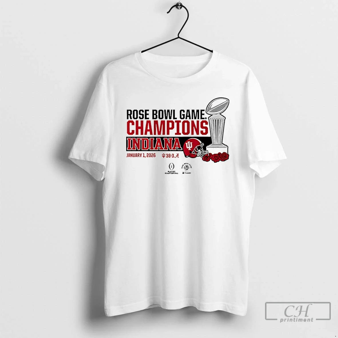 Indiana Football 2026 Cfp Rose Bowl Champions Trophy T-Shirts, Hoodie, Sweatshirt - T-Shirt, Sweatshirt, Hoodie
