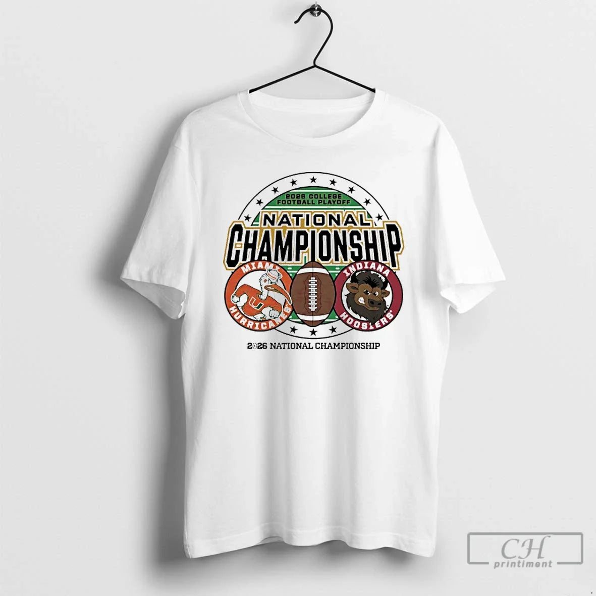Indiana Vs Miami 2026 Cfp National Championship Game Mascot T-Shirts, Hoodie, Sweatshirt - T-Shirt, Sweatshirt, Hoodie