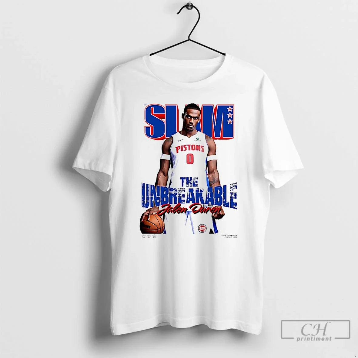 Jalen Duren Detroit Pistons Unbreakable Slam Cover T-Shirts, Hoodie, Sweatshirt - T-Shirt, Sweatshirt, Hoodie