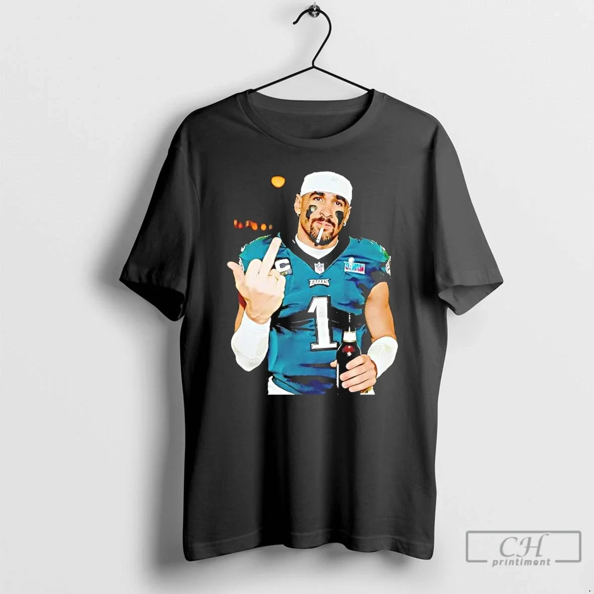 Jalen Hurts Middle Finger Smoking T-Shirts, Hoodie, Sweatshirt - T-Shirt, Sweatshirt, Hoodie