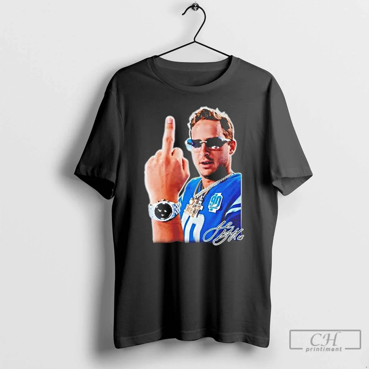 Jared Goff Middle Finger Signature Detroit Lions T-Shirts, Hoodie, Sweatshirt - T-Shirt, Sweatshirt, Hoodie
