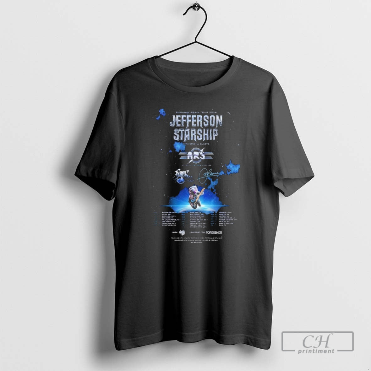 Jefferson Starship Runaway Again 2026 Tour Dates Astronaut Guitar Shirt T-Shirts, Hoodie, Sweatshirt - T-Shirt, Sweatshirt, Hoodie