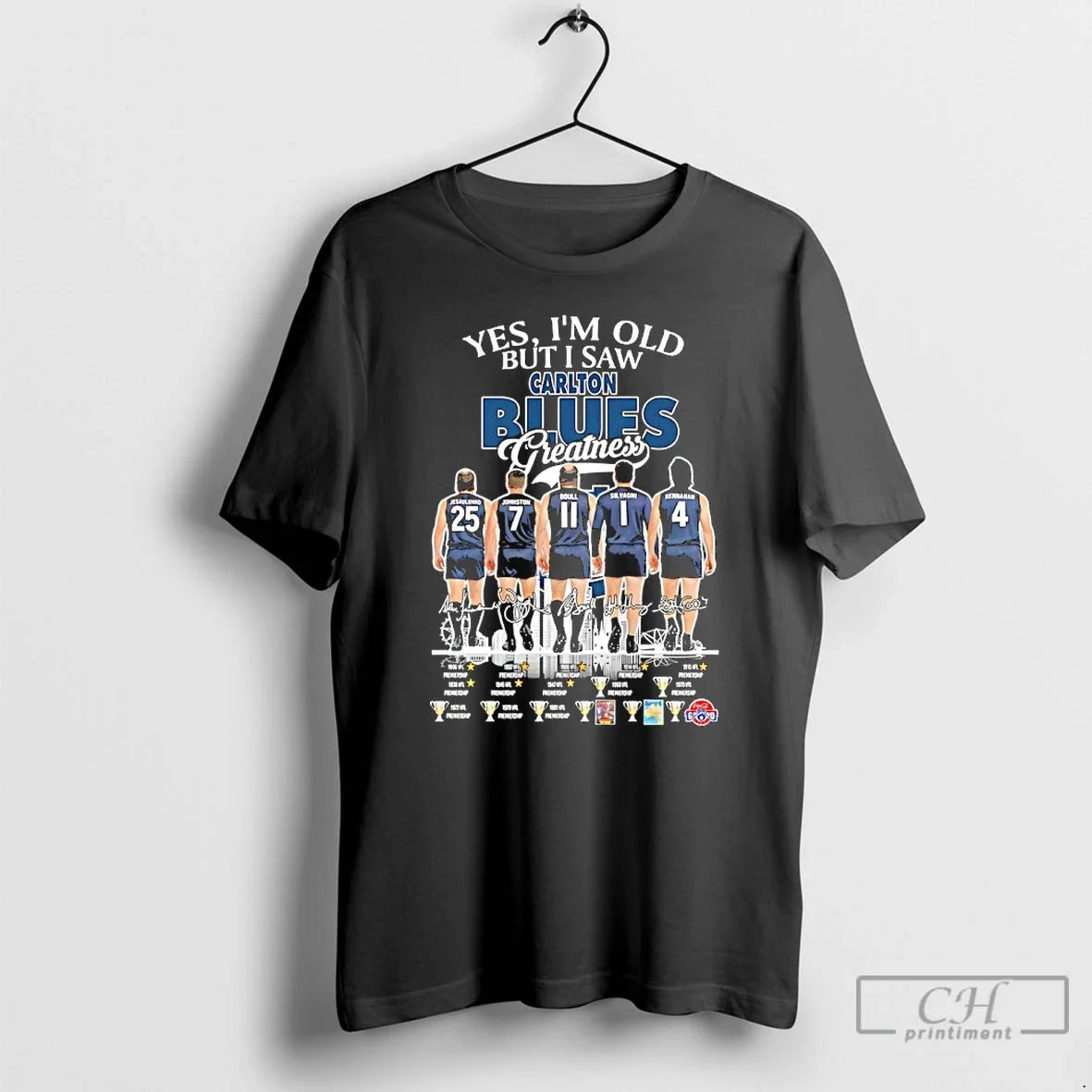 Jesaulenko Legends Yes Im Old But I Saw Carlton Blues Greatness Skyline Signatures T-Shirts, Hoodie, Sweatshirt - T-Shirt, Sweatshirt, Hoodie