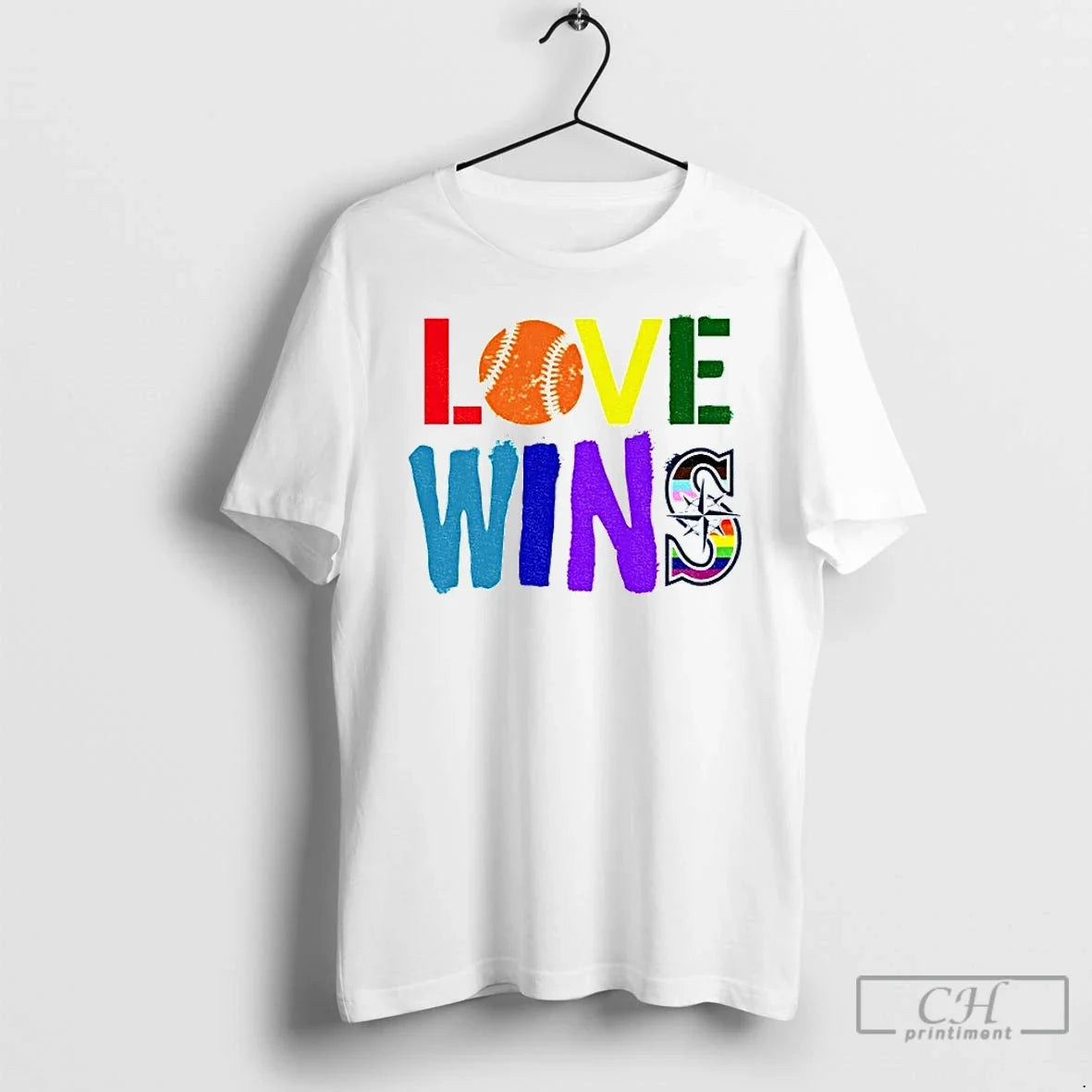 Julio Rodriguez Love Wins Seattle Mariners Mlb Baseball T-Shirts, Hoodie, Sweatshirt - T-Shirt, Sweatshirt, Hoodie