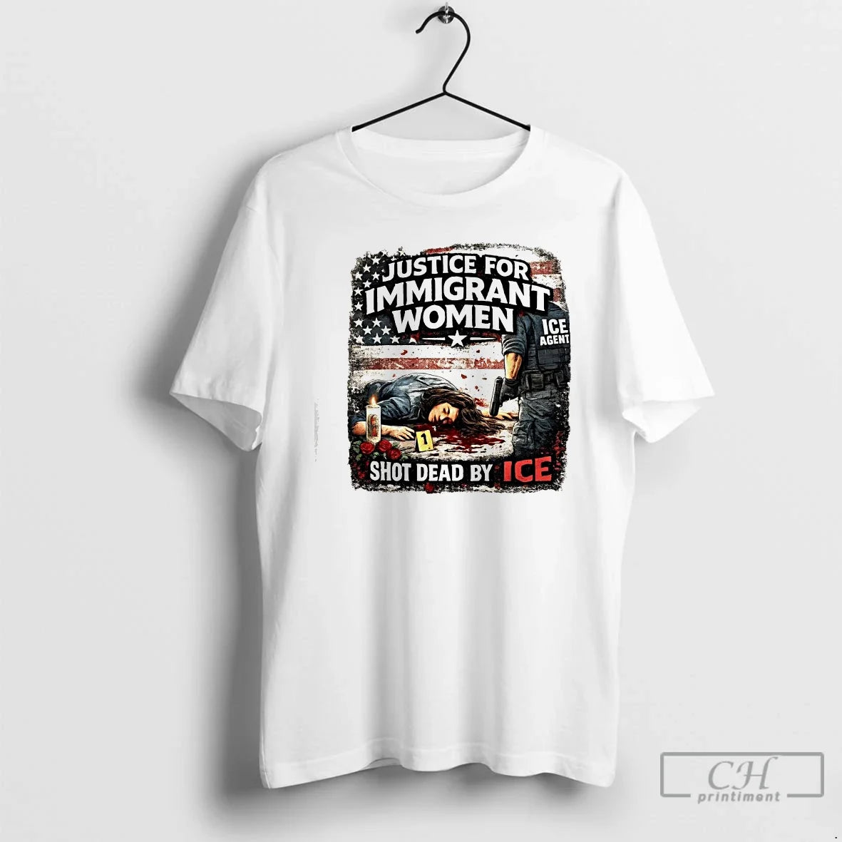 Justice Immigrant Shot Dead T-Shirts, Hoodie, Sweatshirt - T-Shirt, Sweatshirt, Hoodie
