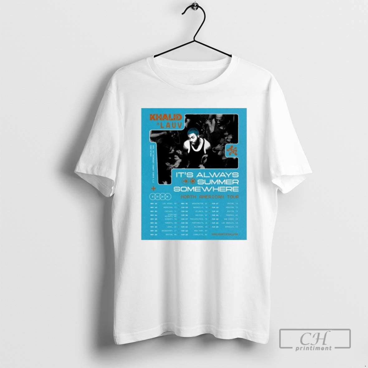 Khalid Lauv Always Summer Somewhere North American Tour 2026 Schedule Tour Dates T-Shirts, Hoodie, Sweatshirt - T-Shirt, Sweatshirt, Hoodie