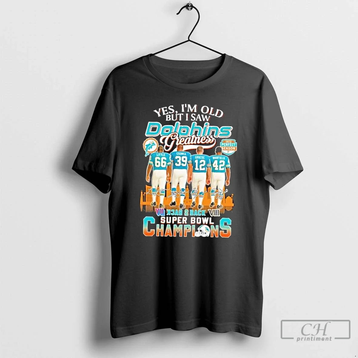 Little Csonka Griese Warfield Yes Im Old But I Saw Miami Dolphins Greatness Skyline T-Shirts, Hoodie, Sweatshirt - T-Shirt, Sweatshirt, Hoodie