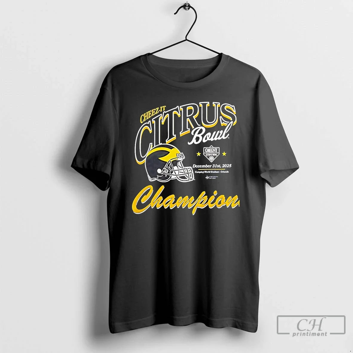 Michigan Wolverines Cheez Citrus Bowl Champions 2025 Helmet T-Shirts, Hoodie, Sweatshirt - T-Shirt, Sweatshirt, Hoodie