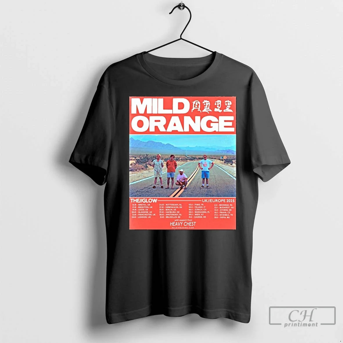 Mild Orange Glow Uk Europe 2025 Tour Dates T-Shirts, Hoodie, Sweatshirt - T-Shirt, Sweatshirt, Hoodie