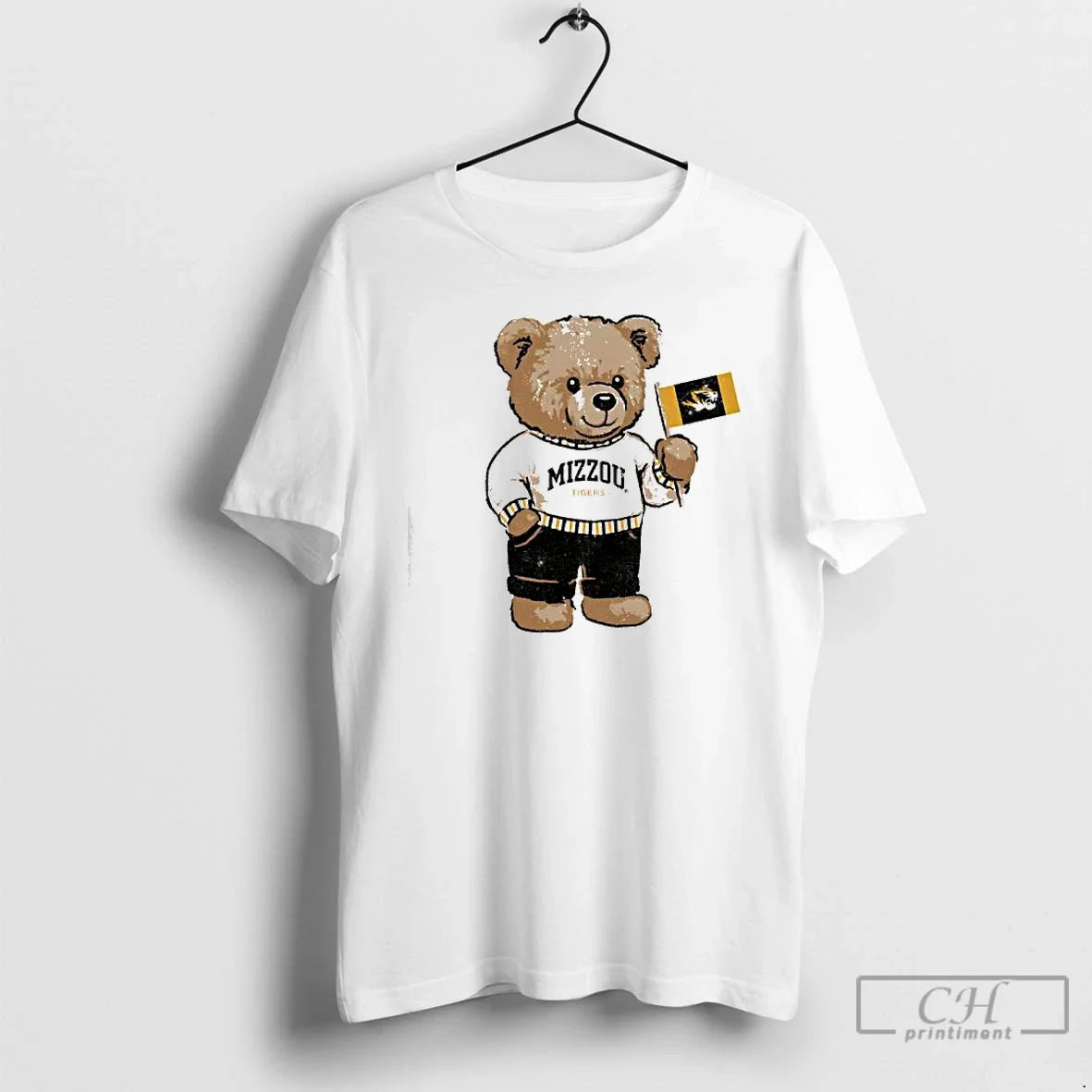 Mizzou Tigers Teddy Bear Flag Butter T-Shirts, Hoodie, Sweatshirt - T-Shirt, Sweatshirt, Hoodie