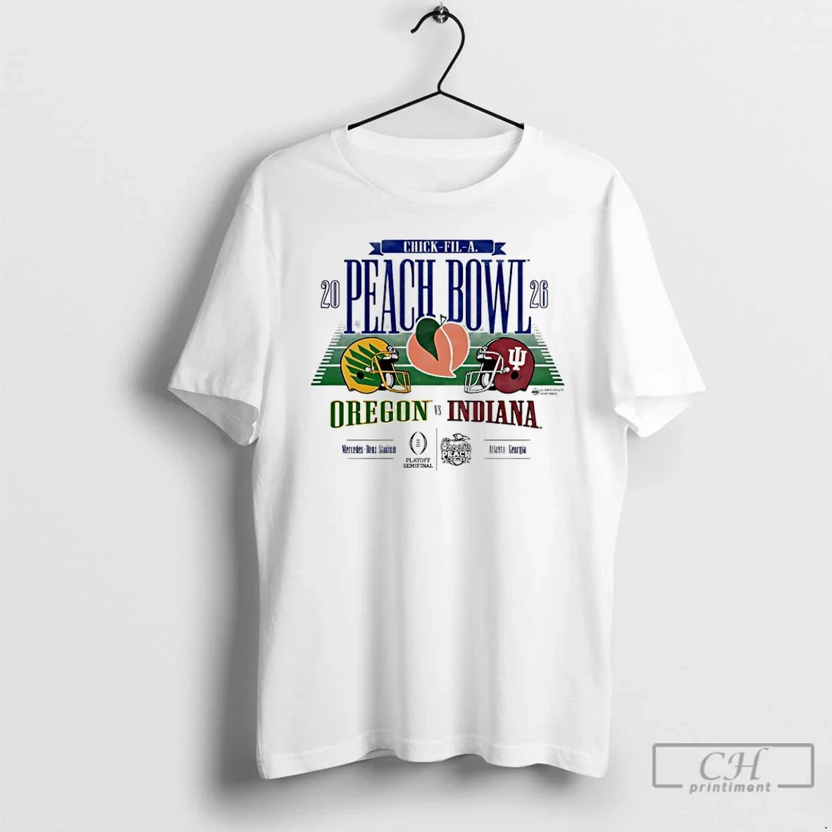 Oregon Vs Indiana 2026 Chick Fil Peach Bowl Football Helmet T-Shirts, Hoodie, Sweatshirt - T-Shirt, Sweatshirt, Hoodie