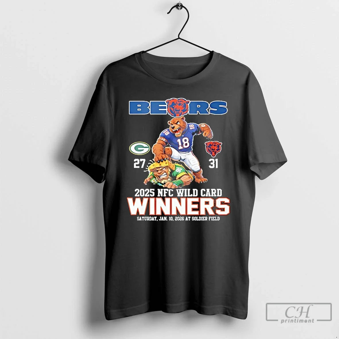Packers 27 31 Bears 2025 Nfc Wild Card Winners T-Shirts, Hoodie, Sweatshirt - T-Shirt, Sweatshirt, Hoodie