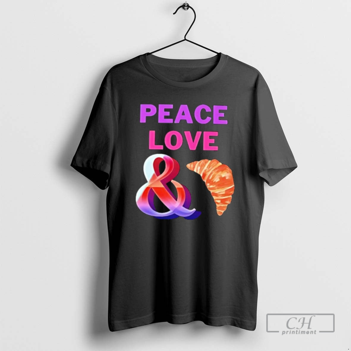 Peace Love Croissants Shirt T-Shirts, Hoodie, Sweatshirt - T-Shirt, Sweatshirt, Hoodie