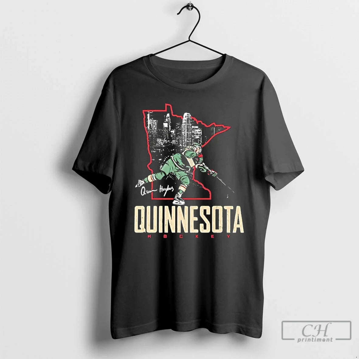 Quinn Hughes Minnesota Wild Hockey Quinnesota Signature T-Shirts, Hoodie, Sweatshirt - T-Shirt, Sweatshirt, Hoodie