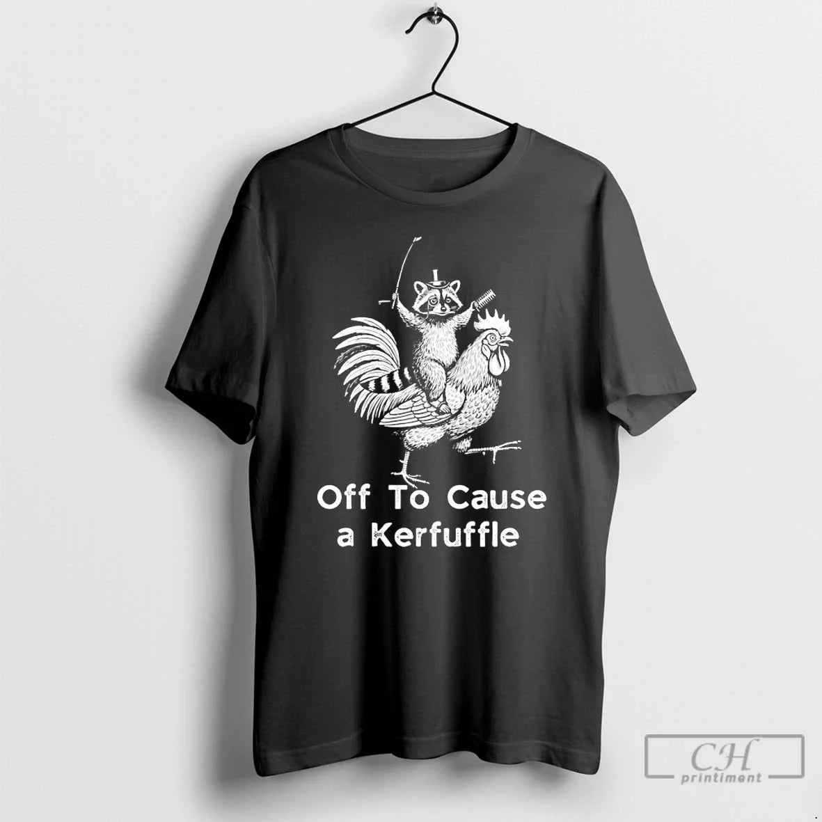 Raccoon Riding Chicken Off Cause Kerfuffle T-Shirts, Hoodie, Sweatshirt - T-Shirt, Sweatshirt, Hoodie