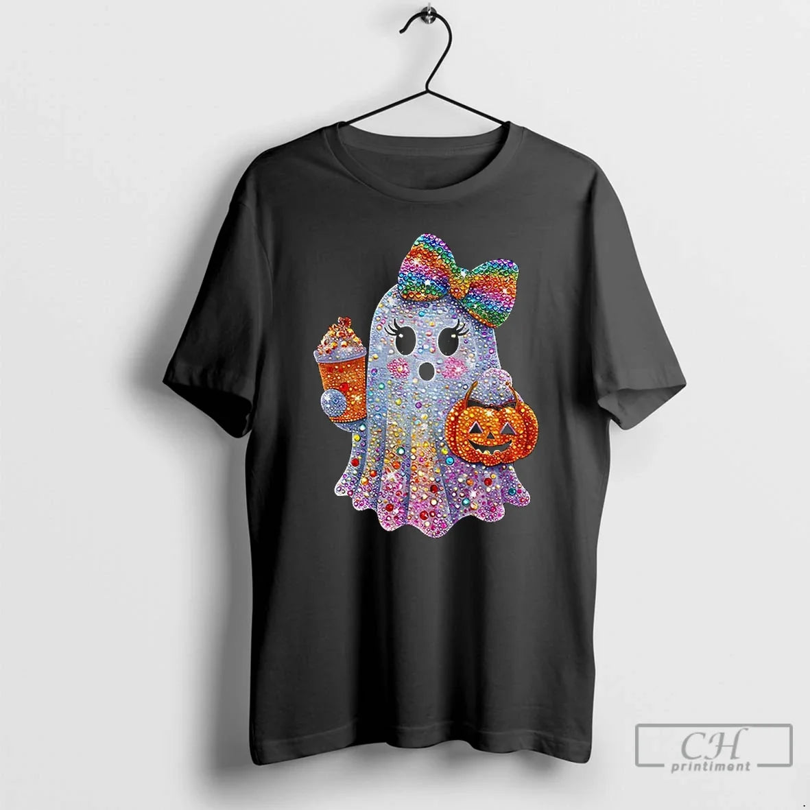 Rhinestones Ghost Spooky Boo Pumpkin Halloween T-Shirts, Hoodie, Sweatshirt - T-Shirt, Sweatshirt, Hoodie