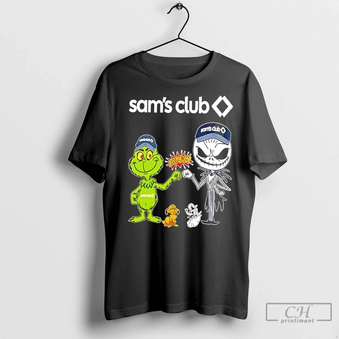 Sams Club X Grinch Jack Skellington Fist Bump Uniwilling Friends T-Shirts, Hoodie, Sweatshirt - T-Shirt, Sweatshirt, Hoodie