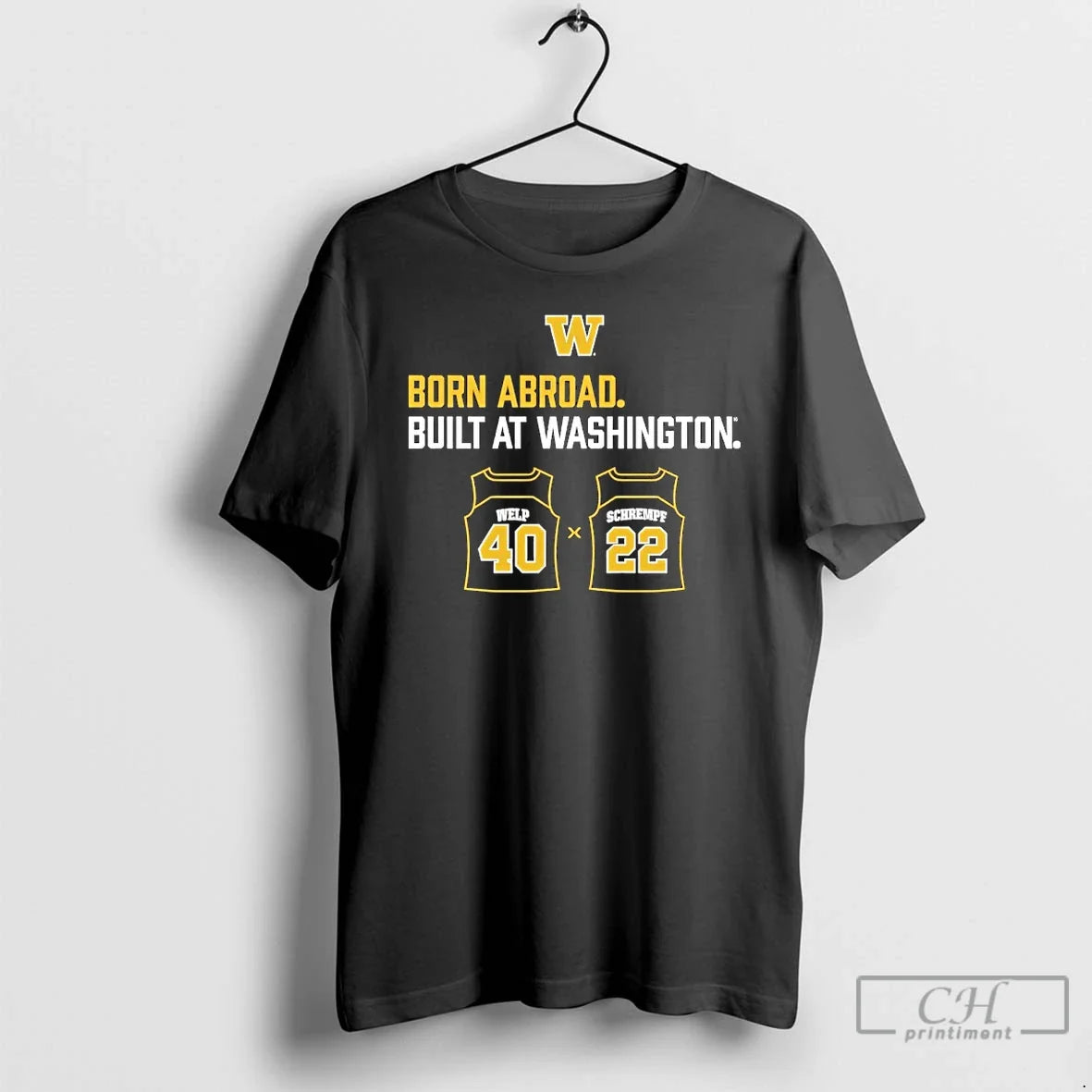 Schrempf Welp Duo Born Abroad Built Washington Huskies T-Shirts, Hoodie, Sweatshirt - T-Shirt, Sweatshirt, Hoodie