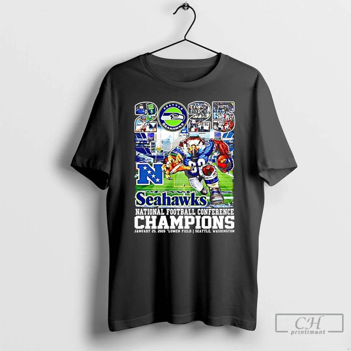 Seahawks National Football Conference Champions Jan 25th 2026 Lumen Field Seattle Washington T-Shirts, Hoodie, Sweatshirt - T-Shirt, Sweatshirt, Hoodie