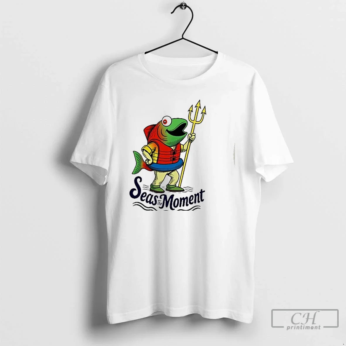 Seas Moment Humpy Salmon Mariners Holding Trident T-Shirts, Hoodie, Sweatshirt - T-Shirt, Sweatshirt, Hoodie