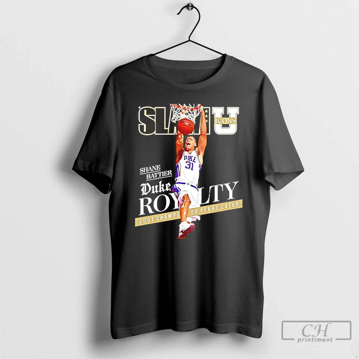 Shane Battier Duke Royalty 2001 Champs 25 Years Later Slam Cover T-Shirts, Hoodie, Sweatshirt - T-Shirt, Sweatshirt, Hoodie