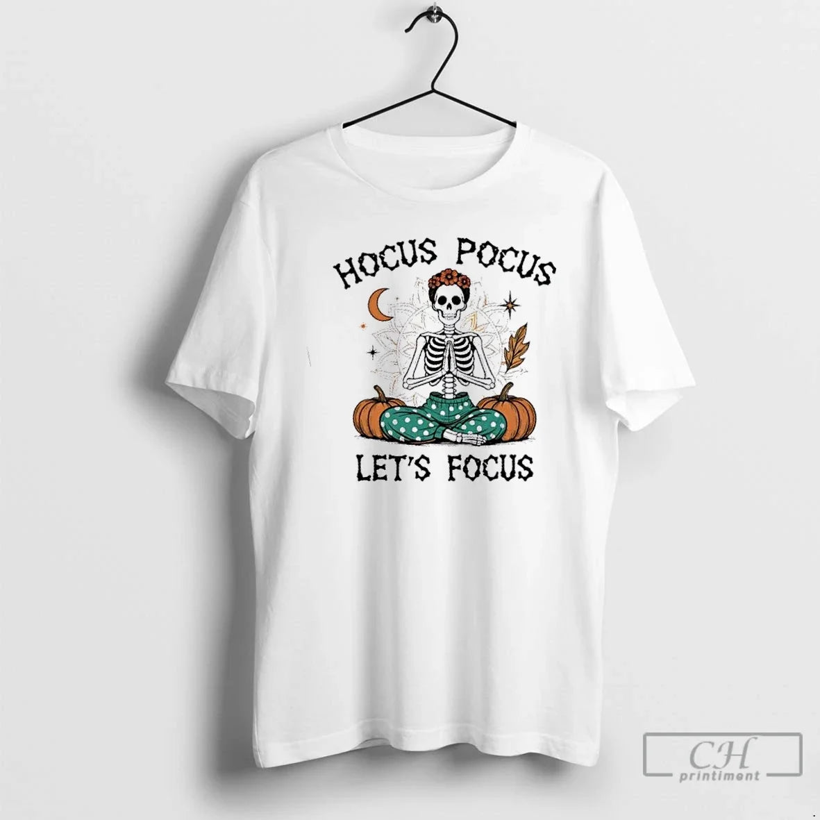 Skeleton Pumpkin Halloween Hocus Pocus Lets Focus T-Shirts, Hoodie, Sweatshirt - T-Shirt, Sweatshirt, Hoodie