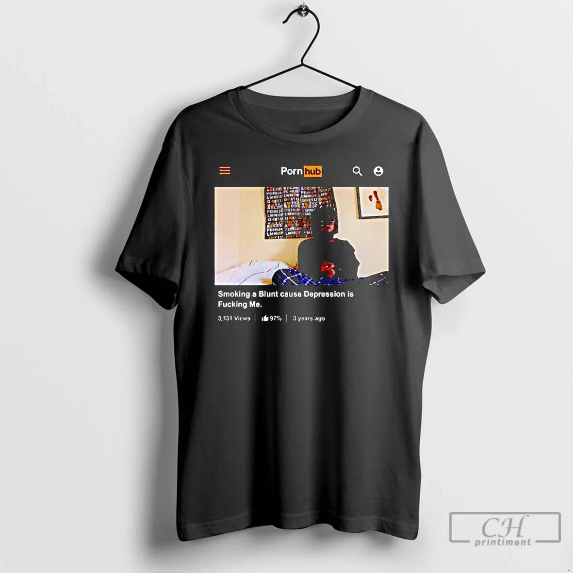 Smoking Blunt Cause Depression Is Fucking Me Pornhub T-Shirts, Hoodie, Sweatshirt - T-Shirt, Sweatshirt, Hoodie