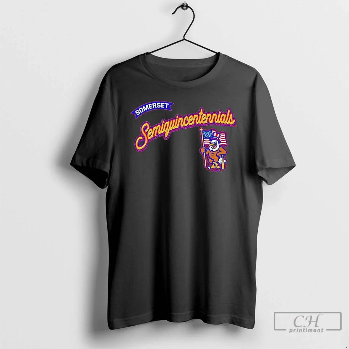 Somerset Patriots Somerset Semiquincentennials Mascot Flag T-Shirts, Hoodie, Sweatshirt - T-Shirt, Sweatshirt, Hoodie