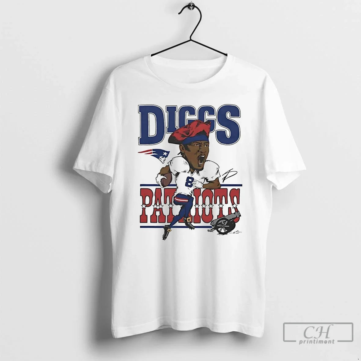 Stefon Diggs Superstar Shout Caricature Patriots T-Shirts, Hoodie, Sweatshirt - T-Shirt, Sweatshirt, Hoodie