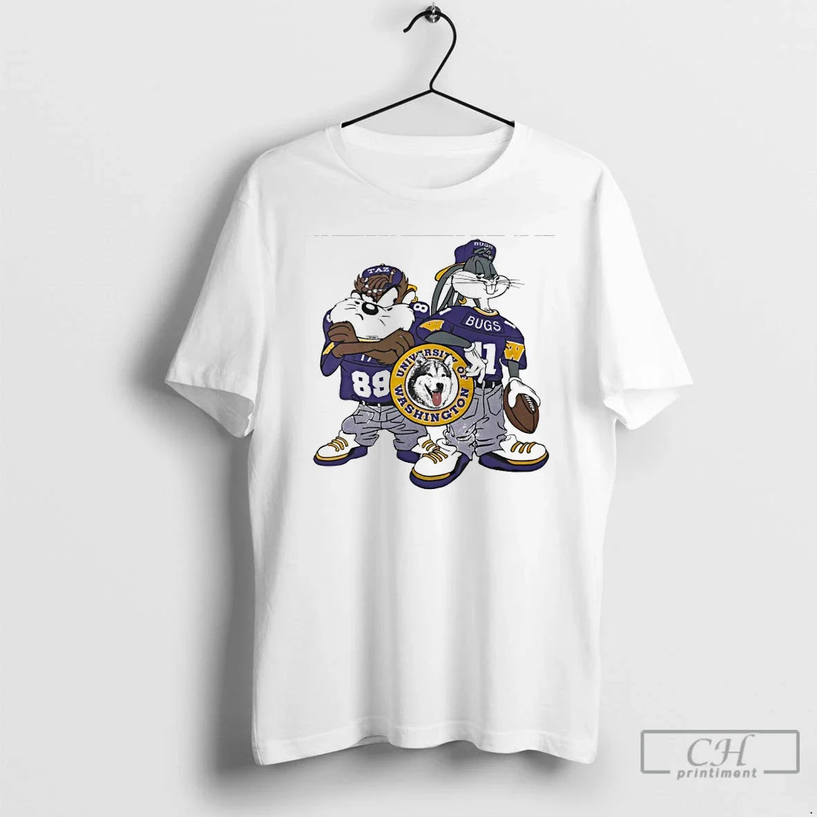 Taz Bugs Bunny Wearing University Washington Huskies Football T-Shirts, Hoodie, Sweatshirt - T-Shirt, Sweatshirt, Hoodie