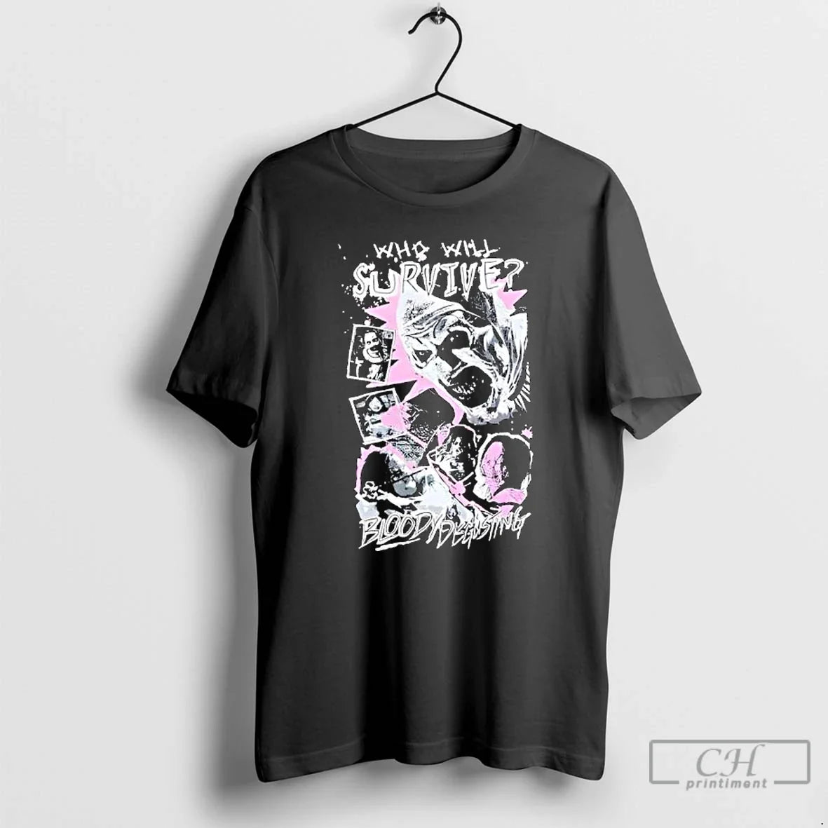 Terrifier X Bloody Disgusting Who Will Survive T-Shirts, Hoodie, Sweatshirt - T-Shirt, Sweatshirt, Hoodie