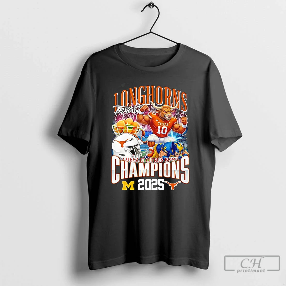 Texas Longhorns 2025 Cheez Citrus Bowl Champions Mascot T-Shirts, Hoodie, Sweatshirt - T-Shirt, Sweatshirt, Hoodie
