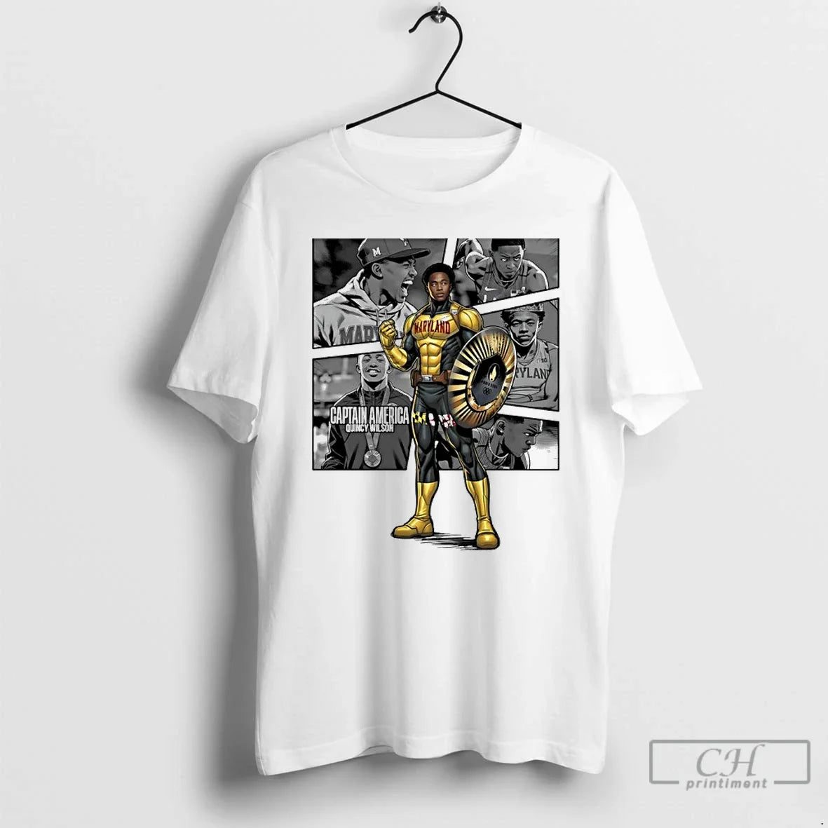 Avengers Captain America Quincy Wilson Track Field Maryland T-Shirts, Hoodie, Sweatshirt - T-Shirt, Sweatshirt, Hoodie