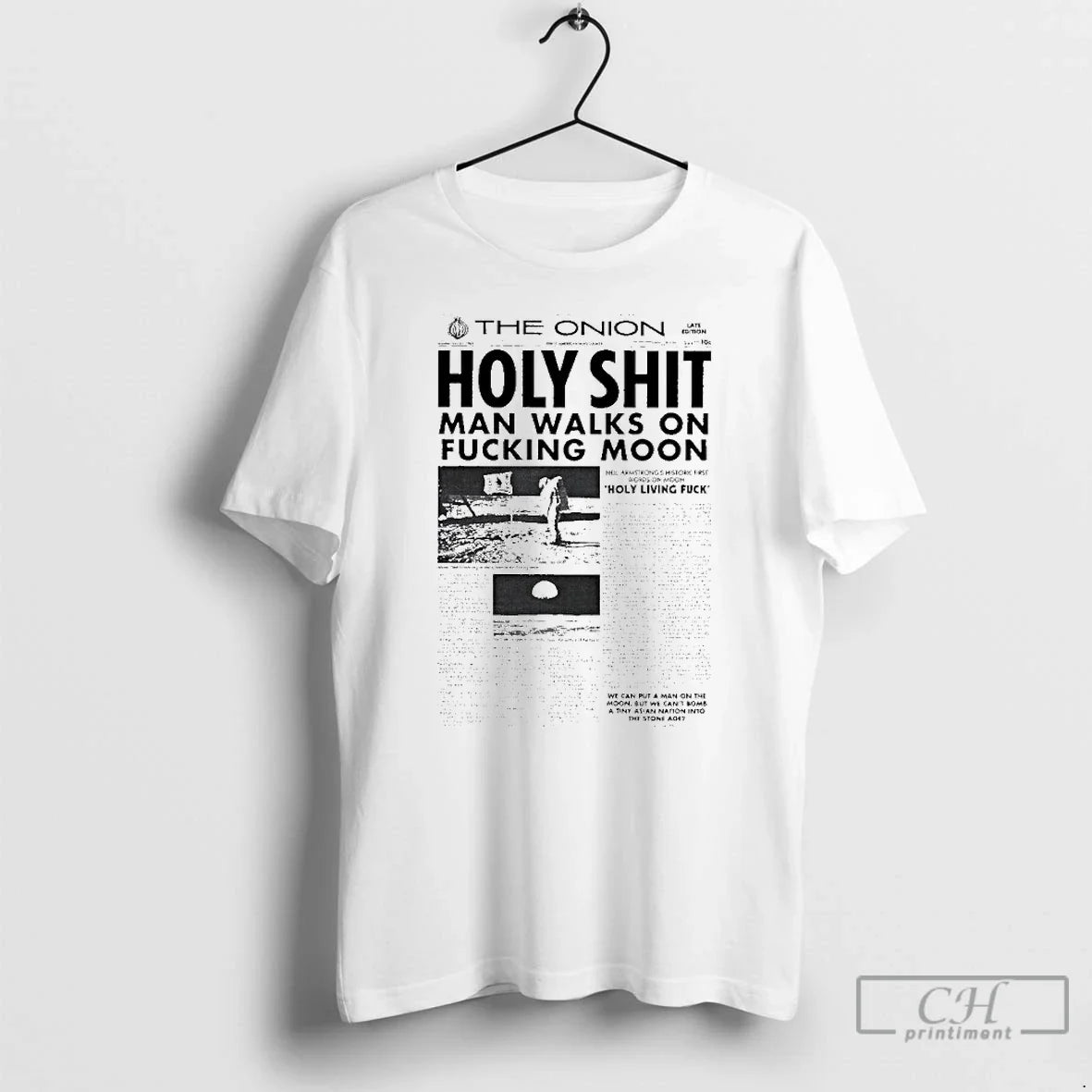 Onion Holy Shit Man Walks Moon Holy Living Fuck T-Shirts, Hoodie, Sweatshirt - T-Shirt, Sweatshirt, Hoodie