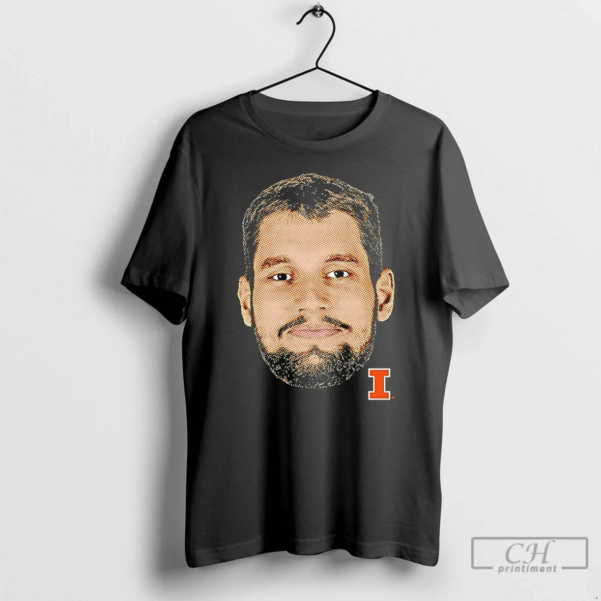 Tomislav Ivisic Llinois Fighting Illini Portrait Big Head T-Shirts, Hoodie, Sweatshirt - T-Shirt, Sweatshirt, Hoodie