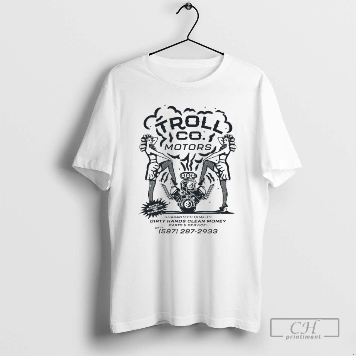 Troll Co Troll Co Motors Dirty Hands Clean Money Shirt T-Shirts, Hoodie, Sweatshirt - T-Shirt, Sweatshirt, Hoodie