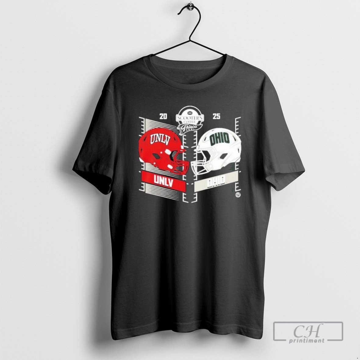 Unlv Rebels Vs Ohio Bobcats Scooters Coffee Frisco Bowl 2025 Helmet Match Ford Center T-Shirts, Hoodie, Sweatshirt - T-Shirt, Sweatshirt, Hoodie