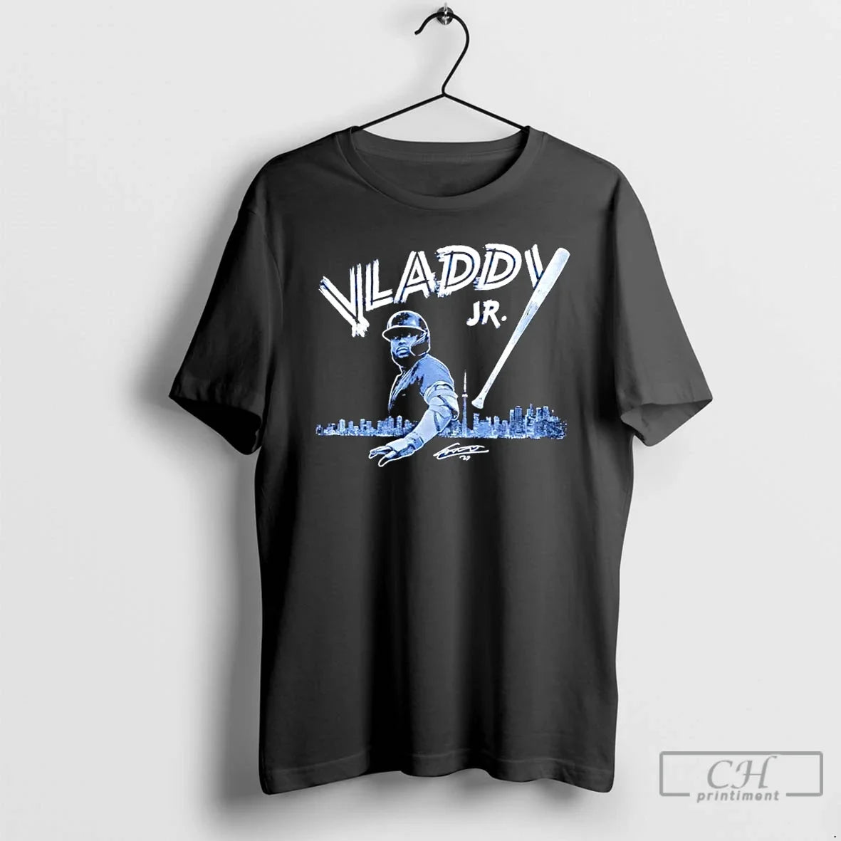 Vladdy Bat Flip Vladimir Guerrero Jr Toronto Blue Jays Baseball Skyline T-Shirts, Hoodie, Sweatshirt - T-Shirt, Sweatshirt, Hoodie