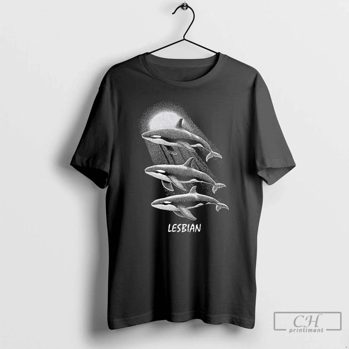 Whales Swimming Moonlight Lesbian T-Shirts, Hoodie, Sweatshirt - T-Shirt, Sweatshirt, Hoodie