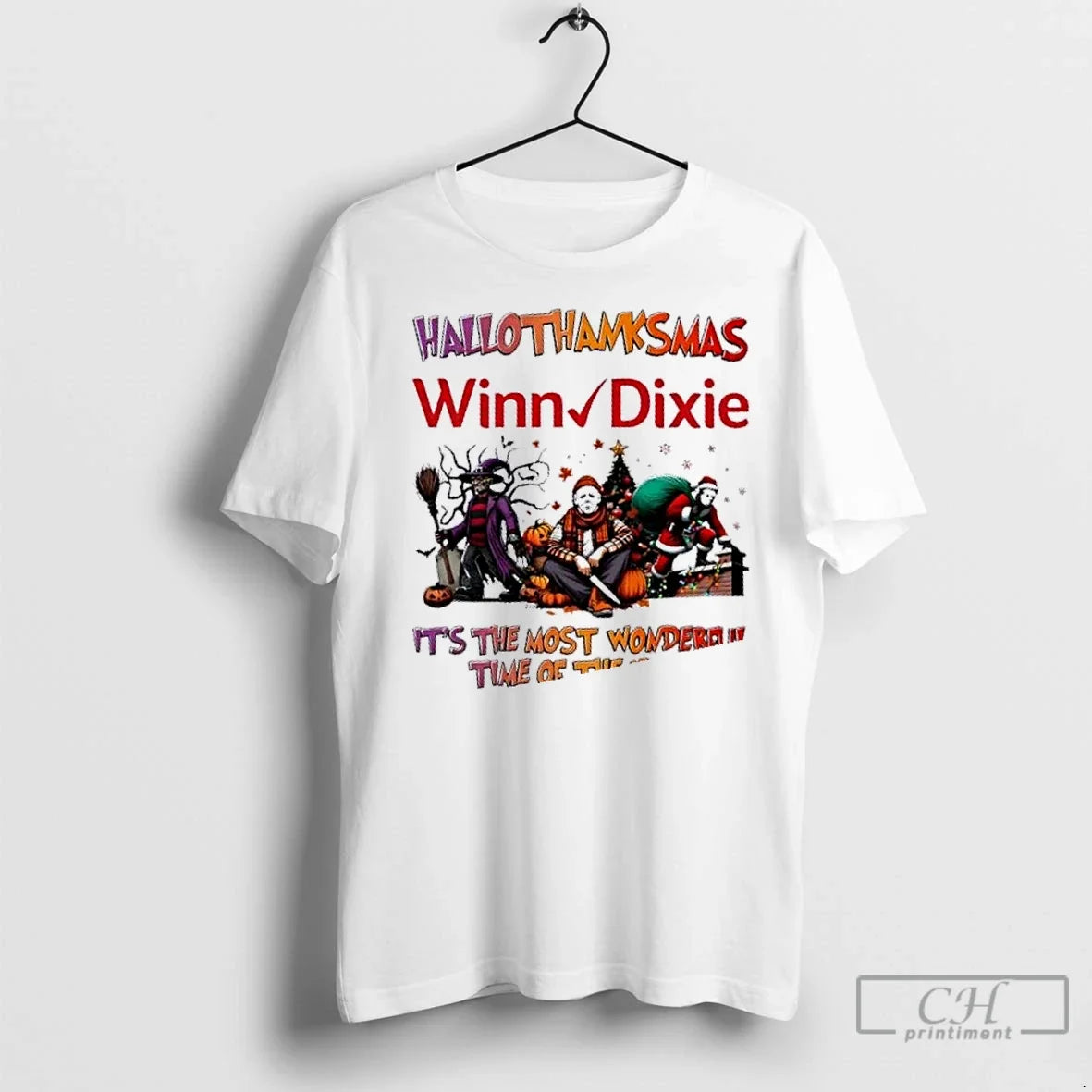 Winn Dixie X Horror Movies Happy Hallothanksmas Most Time T-Shirts, Hoodie, Sweatshirt - T-Shirt, Sweatshirt, Hoodie