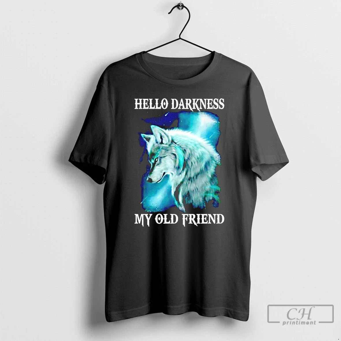 Wolf Hello Darkness My Old Friend T-Shirts, Hoodie, Sweatshirt - T-Shirt, Sweatshirt, Hoodie